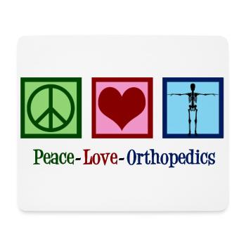 Peace Love Orthopedics - Mouse Pad (horizontal) - white - Front