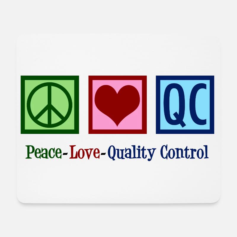 Friedensliebes-Qualitätskontrolle - Mousepad (Querformat) - Weiß
