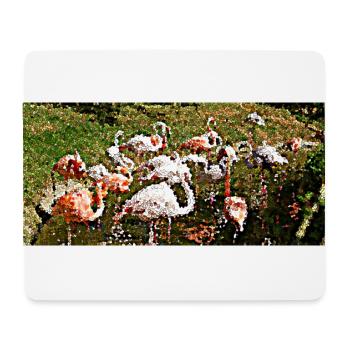 Flamingos - Mousepad (Querformat) - Weiß - Vorne