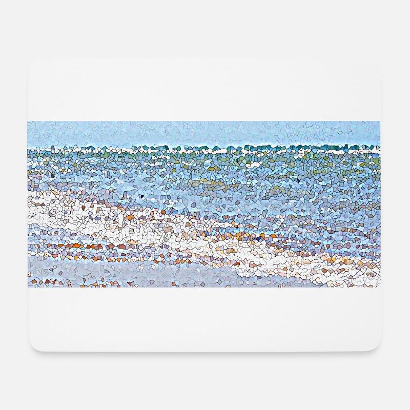 Tag am Strand - Mousepad (Querformat) - Weiß