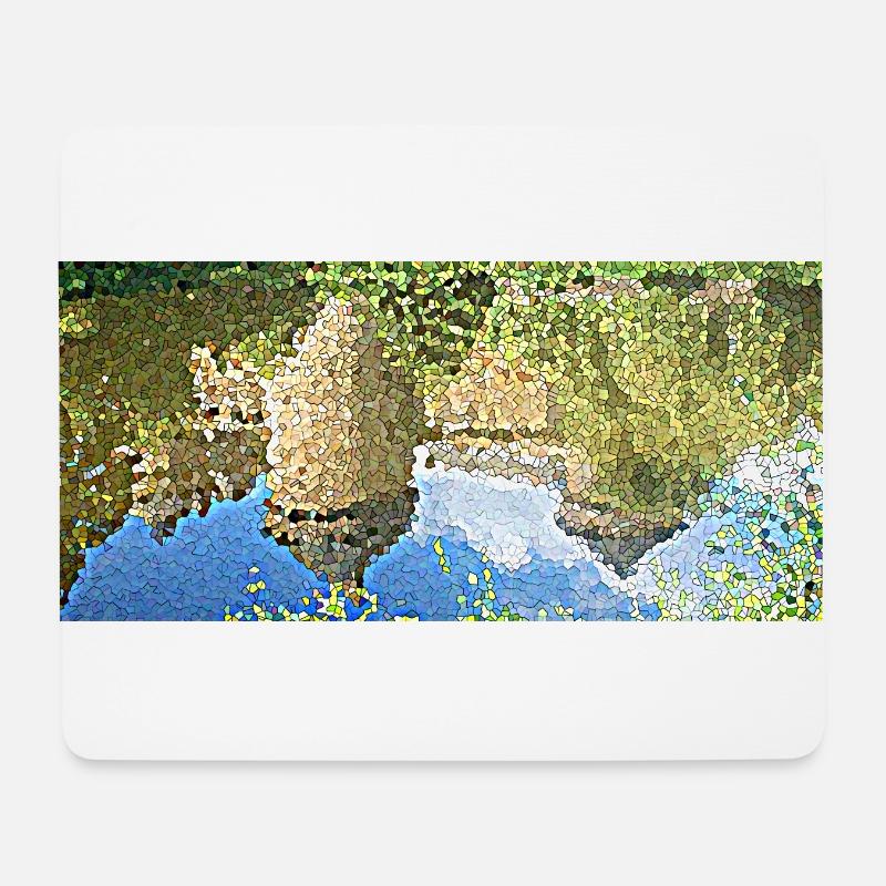 Das Schloss und sein Spiegelbild - Mousepad (Querformat) - Weiß