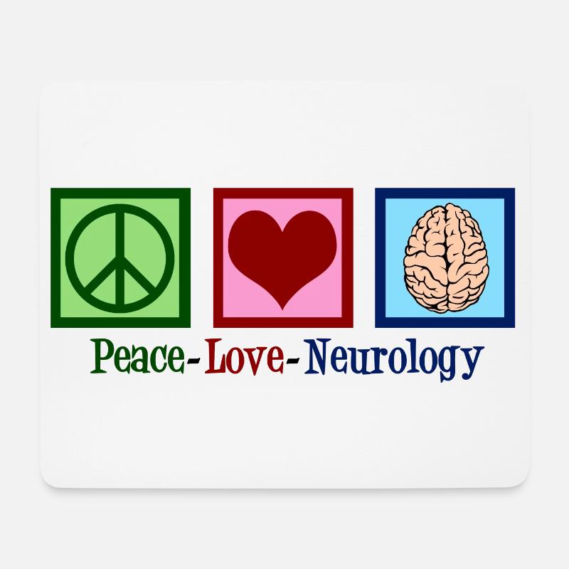 Friedensliebes-Neurologie - Mousepad (Querformat) - Weiß