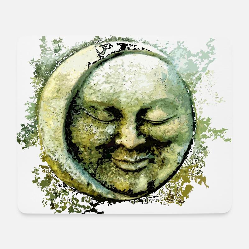 Mond und Sonne - Mousepad (Querformat) - Weiß