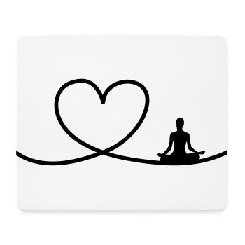 I love Yoga - Mouse Pad (horizontal) - white - Front