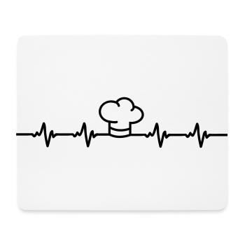 Battement de coeur de cuisson - Tapis de souris (format paysage) - blanc - Devant