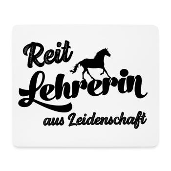 Reitlehrerin aus Leidenschaft Reiterin Reitstunde - Mousepad (Querformat) - Weiß - Vorne