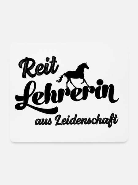 Reitlehrerin aus Leidenschaft Reiterin Reitstunde - Mousepad (Querformat) - Weiß