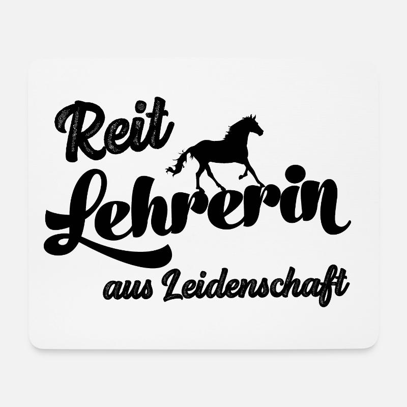 Reitlehrerin aus Leidenschaft Reiterin Reitstunde - Mousepad (Querformat) - Weiß