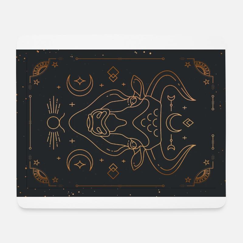 Zeichen des Stieres: Sternbild - Mousepad (Querformat) - Weiß