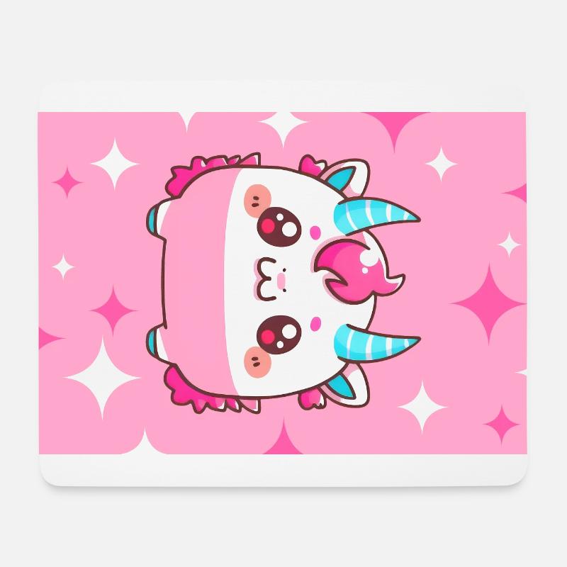 Süßes kleines Vampir Einhorn Monster Comic Style - Mousepad (Querformat) - Weiß