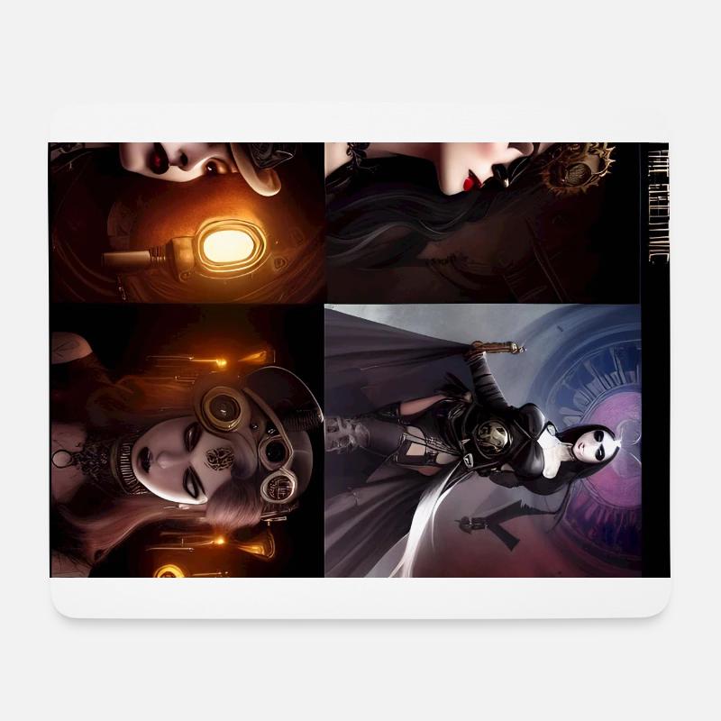 Steampunk - Tapis de souris (format paysage) - blanc