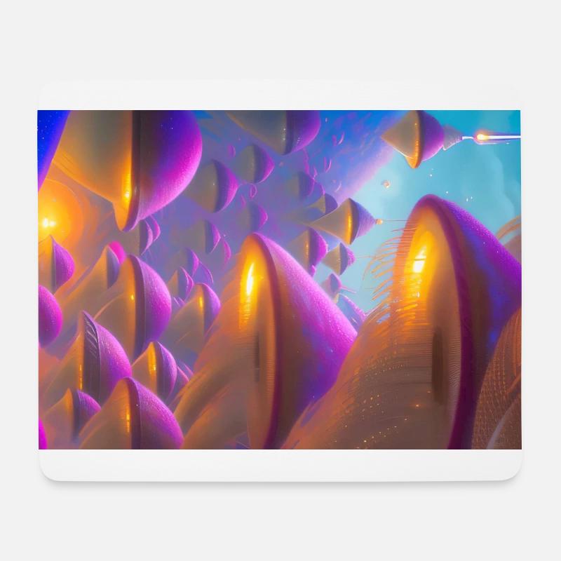 Mushroms - Tapis de souris (format paysage) - blanc