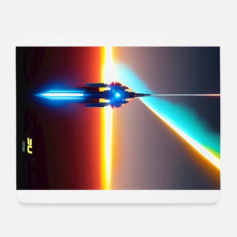 Univers - Mousepad (Querformat) - Weiß