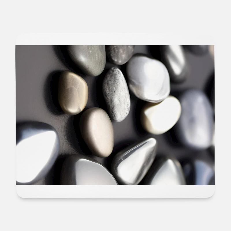 Pierres d’argent - Tapis de souris (format paysage) - blanc
