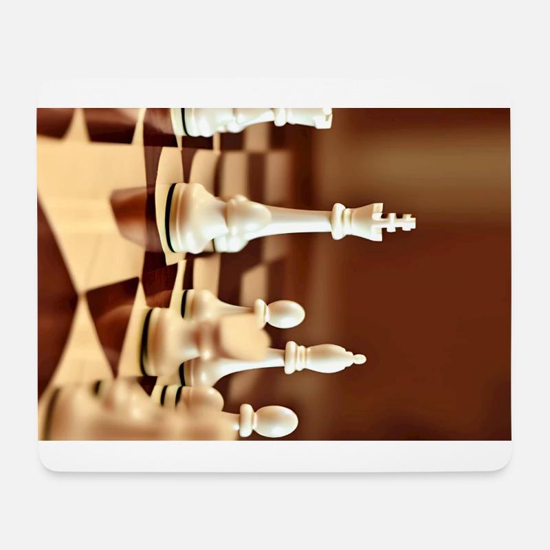 Chessboard - Mouse Pad (horizontal) - white