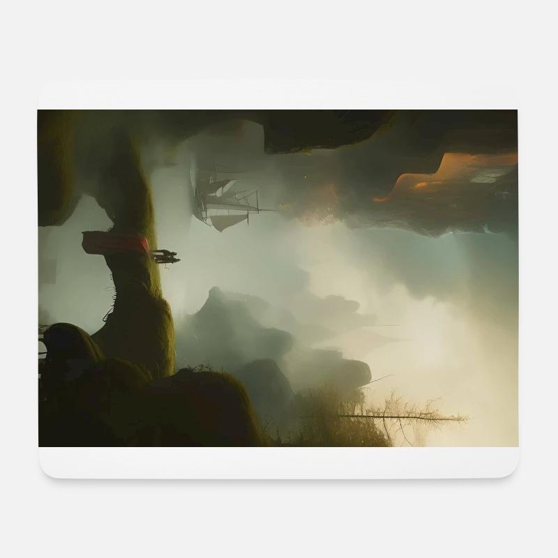 Peinture - Tapis de souris (format paysage) - blanc