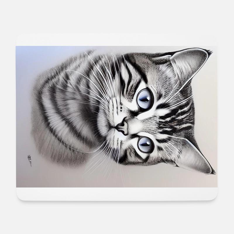 Cat - Mouse Pad (horizontal) - white