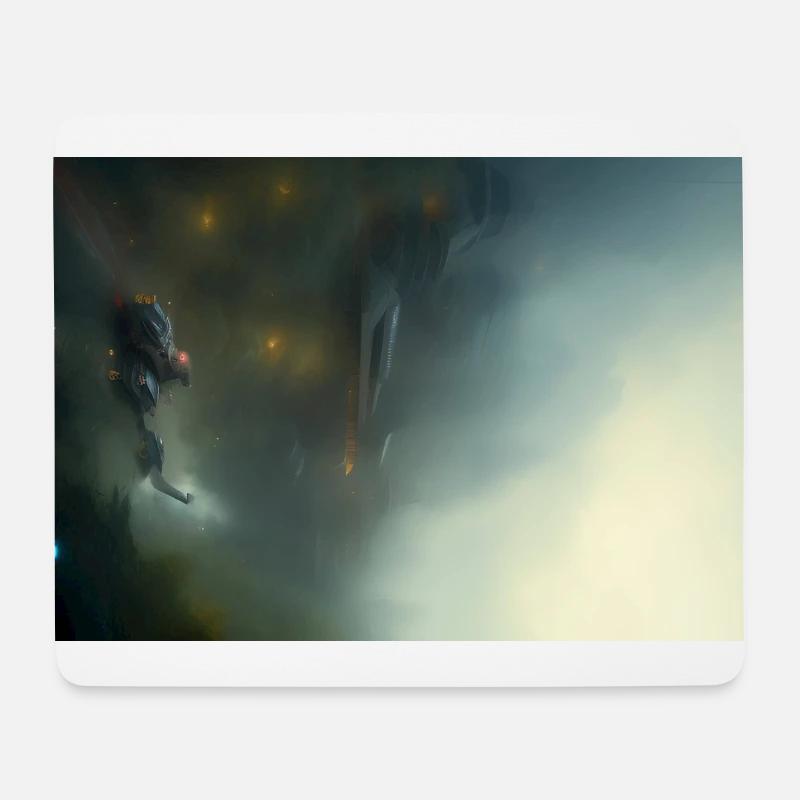 Space - Mousepad (Querformat) - Weiß