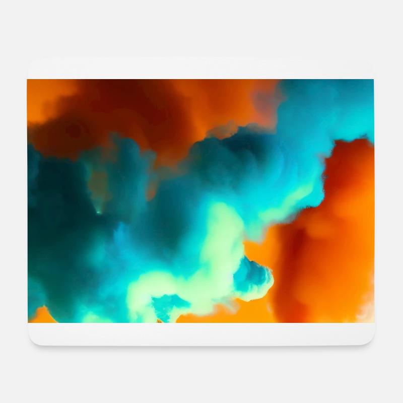 Fumée - Tapis de souris (format paysage) - blanc