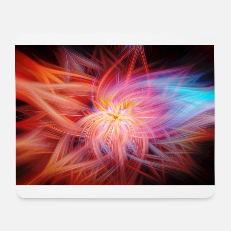 Twisted Light Fibers - Mousepad (Querformat) - Weiß