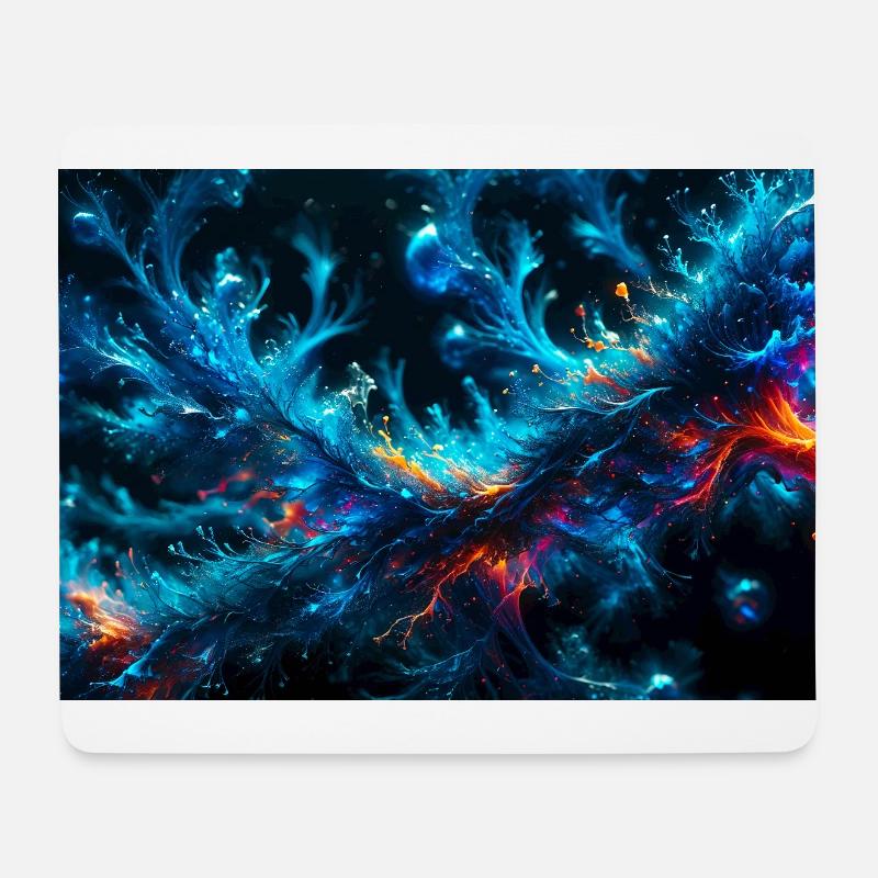 Macro Chaos Blue - Mouse Pad (horizontal) - white