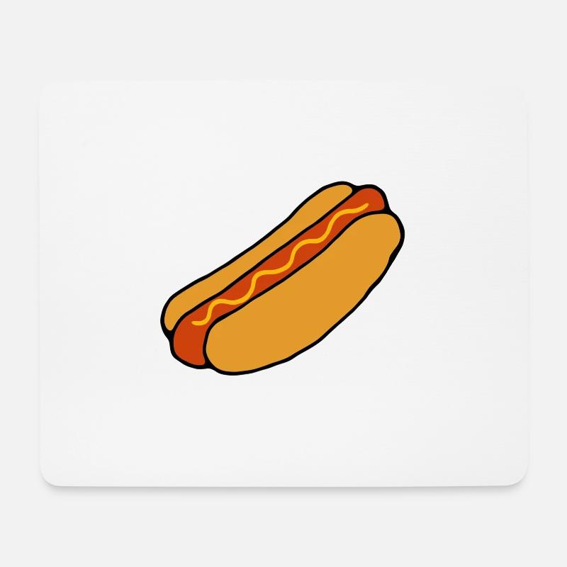 Hot Dog - Mousepad (Querformat) - Weiß