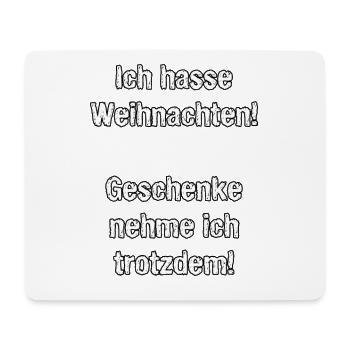 Ich hasse Weihnachten - Mousepad (Querformat) - Weiß - Vorne