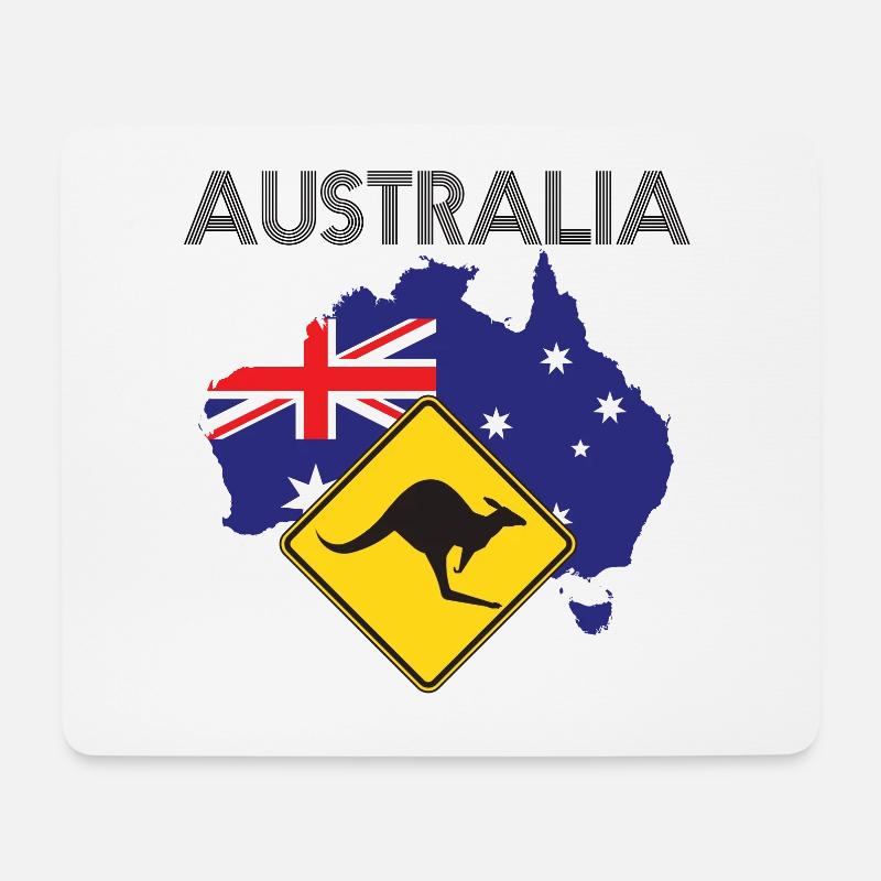 Australia TShirt - Australien T-Shirt - Mousepad (Querformat) - Weiß