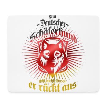 Deutscher Schäferhund - rückt aus - Altdeutsch - Mousepad (Querformat) - Weiß - Vorne