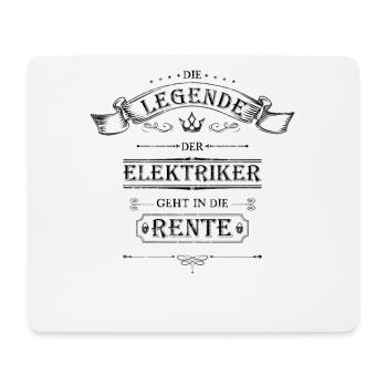 Beruf Rente Runtestand Vintage Elektriker sw - Mousepad (Querformat) - Weiß - Vorne