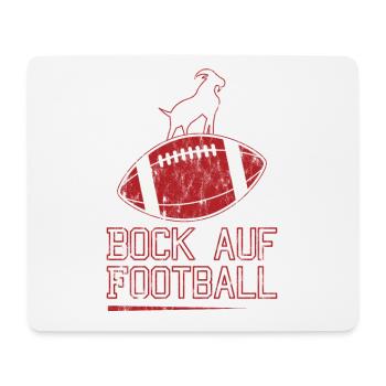 American Football Bock auf Football - Mousepad (Querformat) - Weiß - Vorne