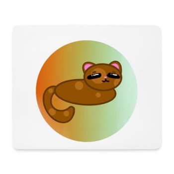 Katze im Kreis - Mousepad (Querformat) - Weiß - Vorne