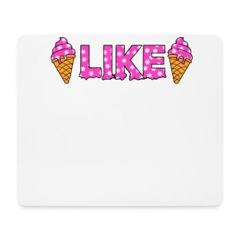 Ich mag Eis - J’aime la crème glacée - Tapis de souris (format paysage) - blanc - Devant