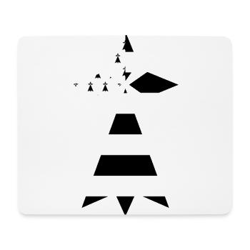 HERMELIN MIT BRETONISCHER FLAGGE - Mousepad (Querformat) - Weiß - Vorne