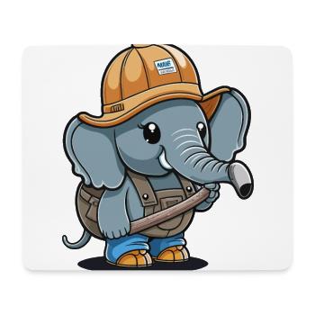 Bâtisseur d’éléphants - Tapis de souris (format paysage) - blanc - Devant