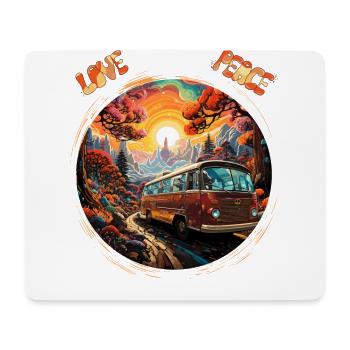Zeitreise in die 70er: Authentisches Retro-Design - Mousepad (Querformat) - Weiß - Vorne