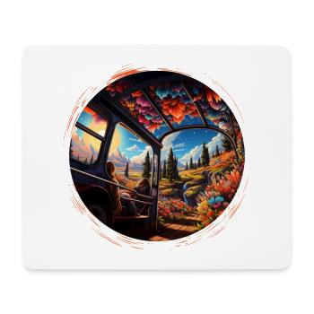 Zeitreise in die 70er: Authentisches Retro-Design - Mousepad (Querformat) - Weiß - Vorne