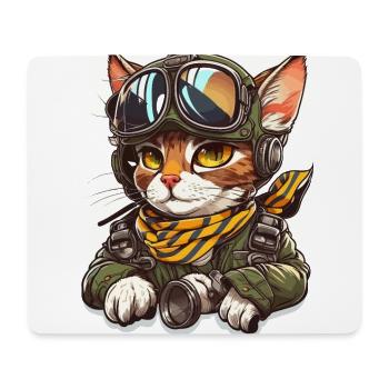 Katzenfliege - Mousepad (Querformat) - Weiß - Vorne