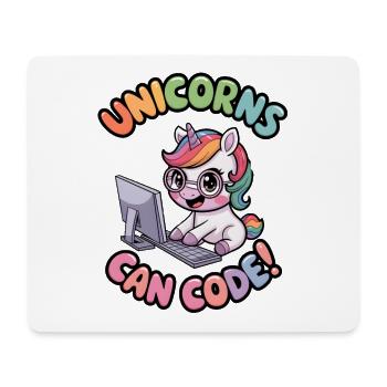 Les licornes peuvent coder ! - Tapis de souris (format paysage) - blanc - Devant