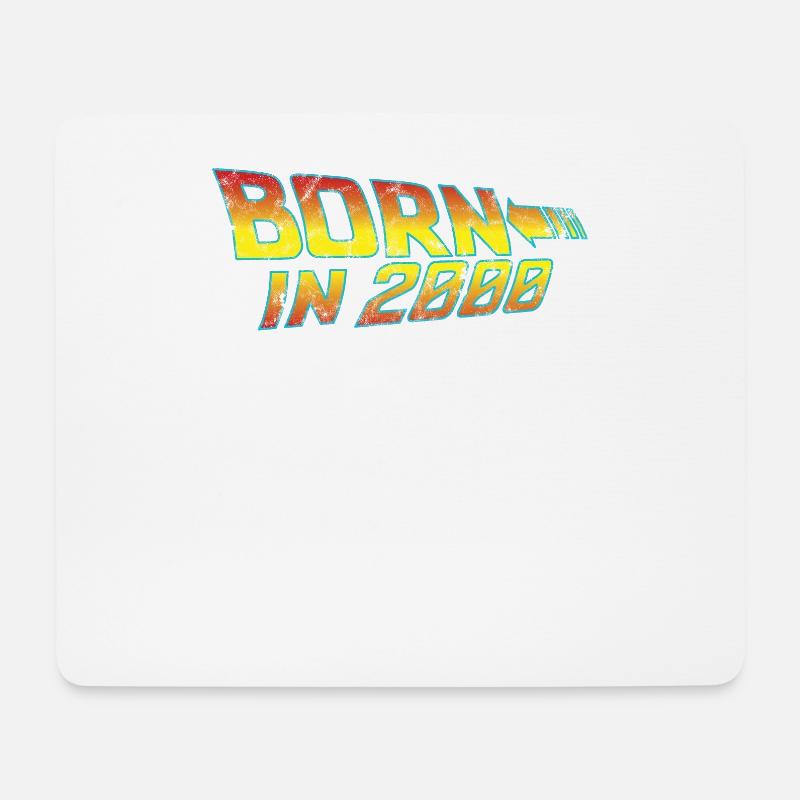 2000 Geburtstag Born in Back to Future - Mousepad (Querformat) - Weiß