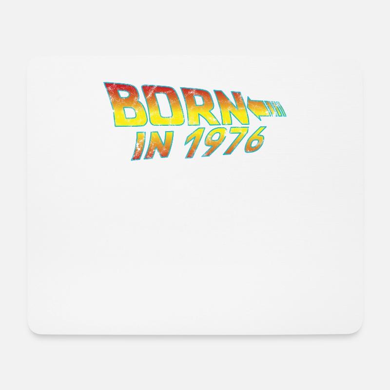 1976 Geburtstag Born in Back to Future - Mousepad (Querformat) - Weiß