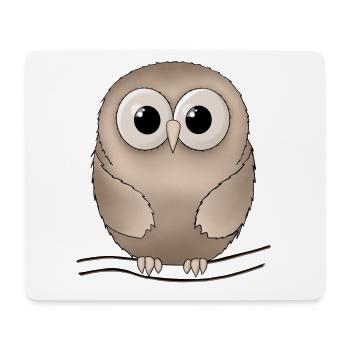 Eule - Mousepad (Querformat) - Weiß - Vorne