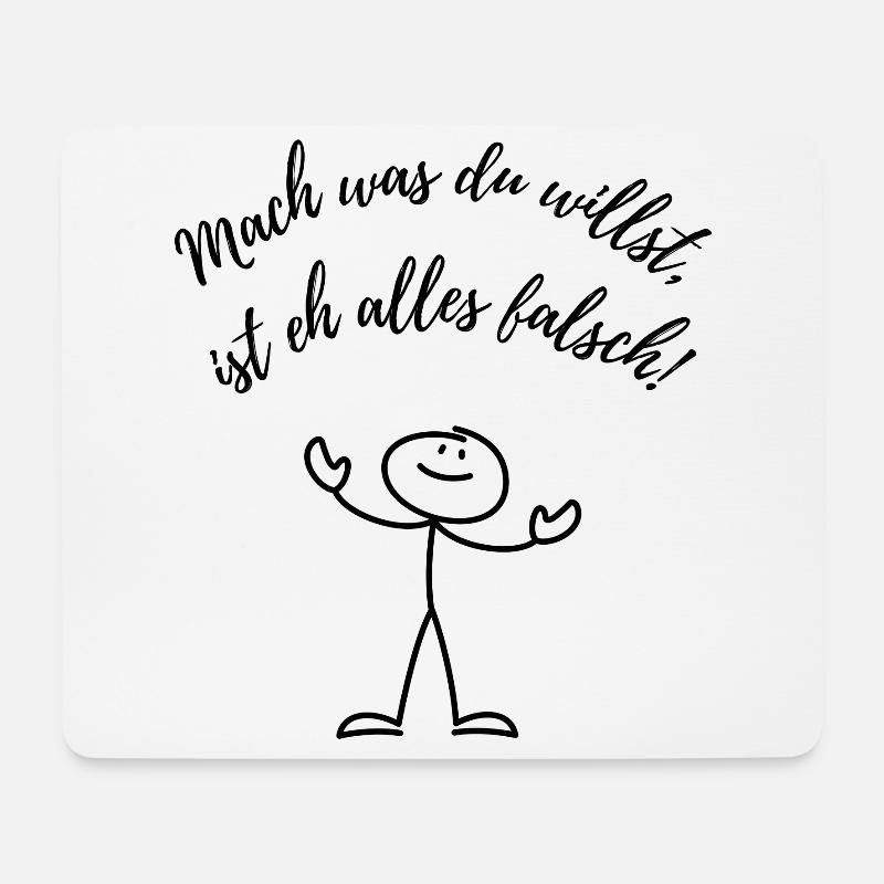 Strichmensch4 - Mousepad (Querformat) - Weiß