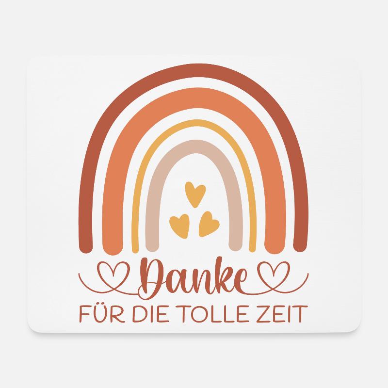 Regenbogen Abschied Kita Danke für die tolle Zeit - Mousepad (Querformat) - Weiß