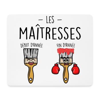 Teachers at the beginning and end of the year - Mouse Pad (horizontal) - white - Front