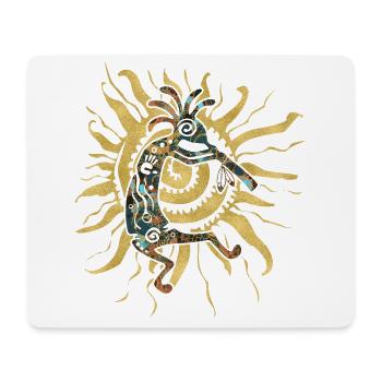 Kokopelli Musican Plays For The Sun 1 - Mouse Pad (horizontal) - white - Front