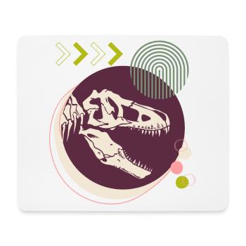Dino 3, T-Rex, skeleton, wild world - Mouse Pad (horizontal) - white - Front
