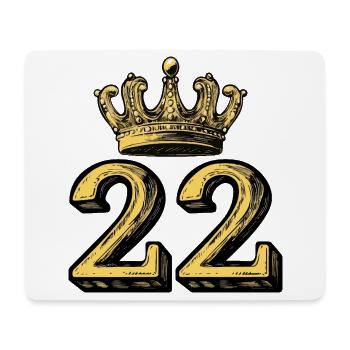 22 Number Crown - Mouse Pad (horizontal) - white - Front