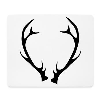 Les bois d'un cerf - Tapis de souris (format paysage) - blanc - Devant