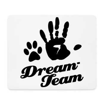 Dream Team Animal Lovers Paw - Tapis de souris (format paysage) - blanc - Devant